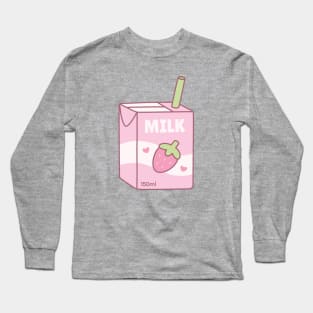 Cute Packet Of Strawberry Milk Long Sleeve T-Shirt